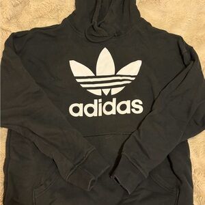 Adidas Black and White Men's Hoodie